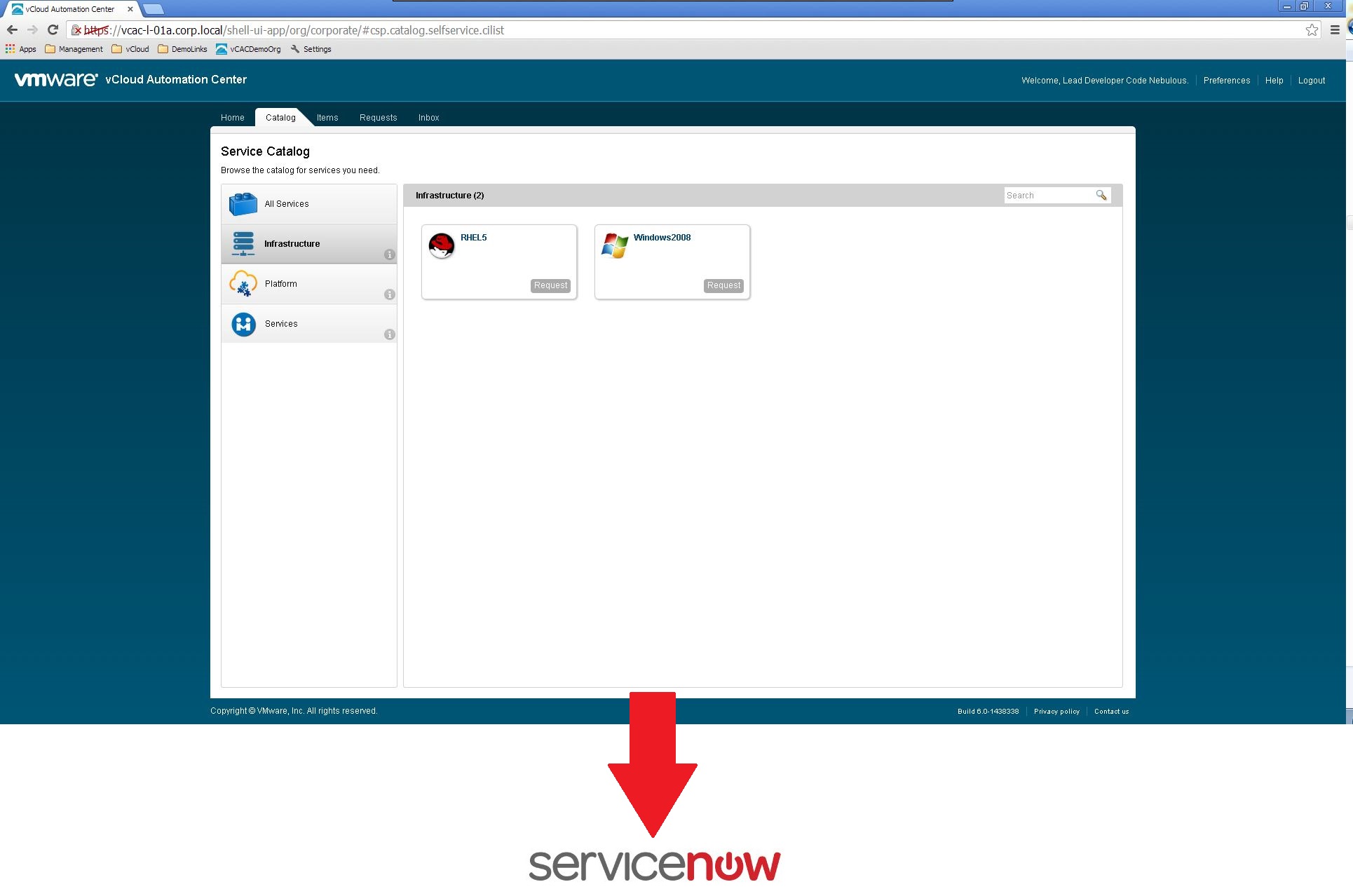 vCAC6toServiceNow